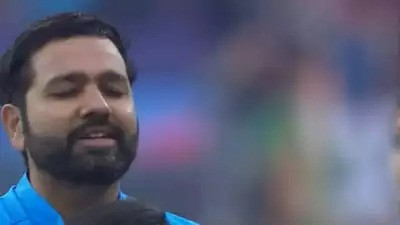 T World Cup Rohit Sharma Gets Emotional While Singing National