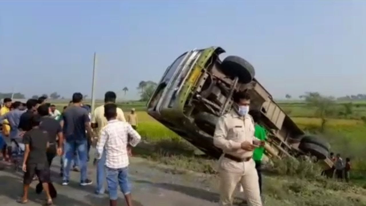 lost control and the container overturned at Nayanjuli