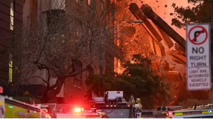 Building fire in Sydney
