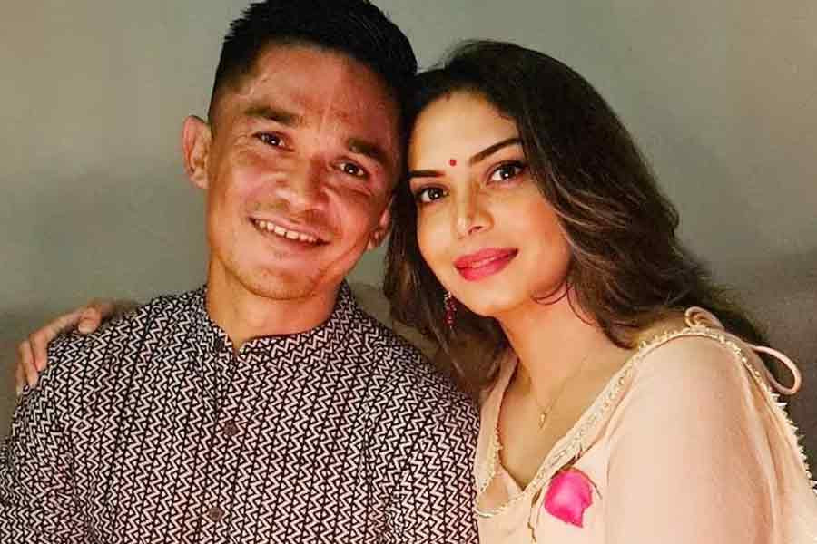 Sunil Chhetri and his wife Sonam (File Picture)