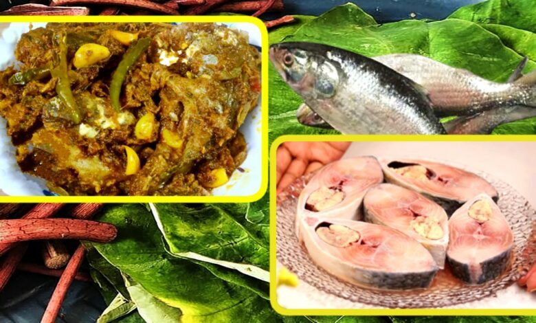 Ilish Macher Matha Diye Kochur Shak Recipe