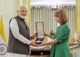 Modi was awarded the 'Grand Cross of the Order of Honour' by the President of Greece