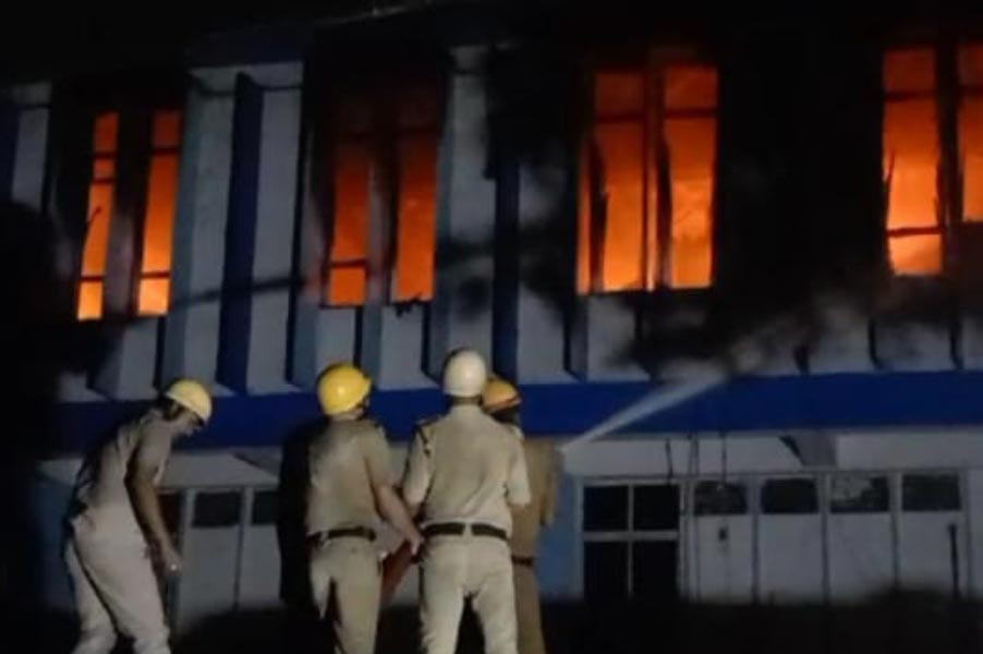 Devastating fire at Asansol-Durgapur Development Board, burning important government documents