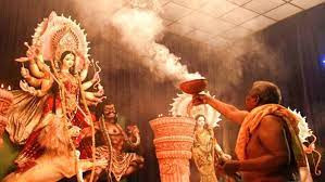 The theme of Karma Mandir Club's Puja is Maa Durga in the chariot of Jagannath of Puri