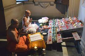 Structure puja on Janmashtami, beginning of Durgotsav at Belur Math