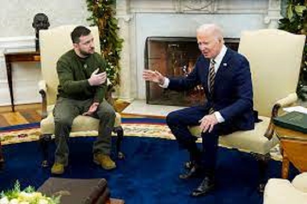 Zelensky with Biden at the White House
