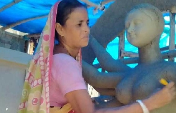 Artist Chaya Devi Making Durga Idol (File Picture)