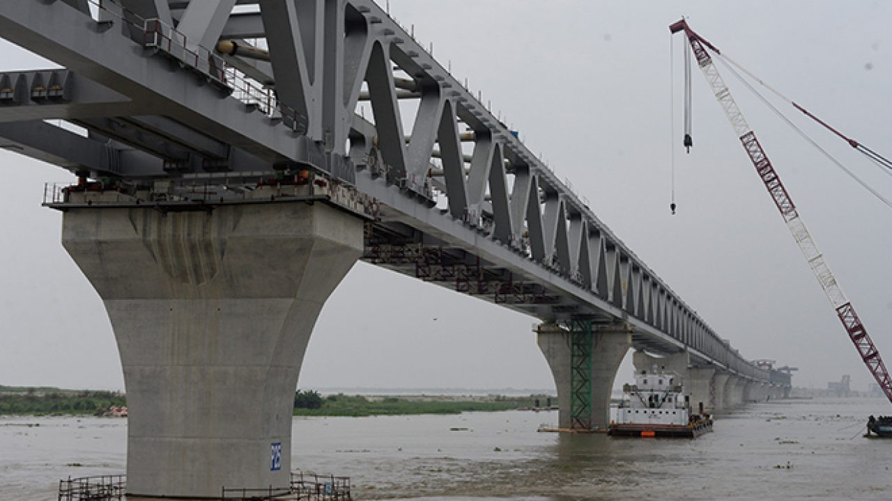 Sheikh Hasina inaugurated the railway track at Padma Bridge