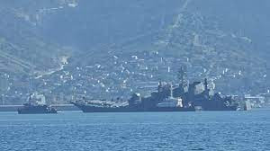 Ukraine drone attack on Russian warship