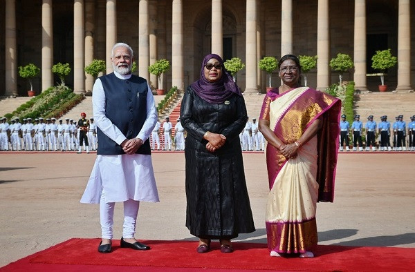 Warm welcome to Tanzanian President at Rashtrapati Bhavan, Samia expresses gratitude to India