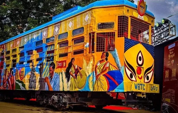 Kolkata Tram decorated for puja (File Picture)