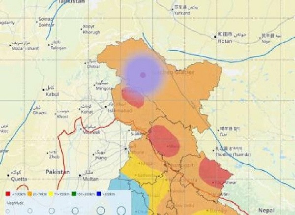 Earthquake shook from Leh-Ladakh to Kyrgyzstan