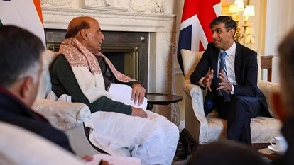 Rajnath singh met Rishi Sunak