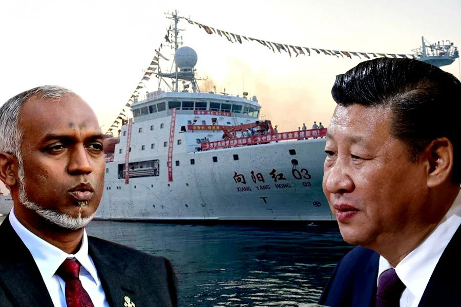 Chinese surveillance ship is going to build a base in Maldives (File Picture)