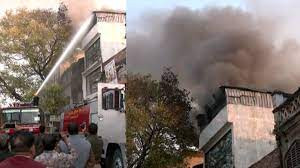 A fire broke out in a three-storey residence in Uttar Pradesh's Lucknow