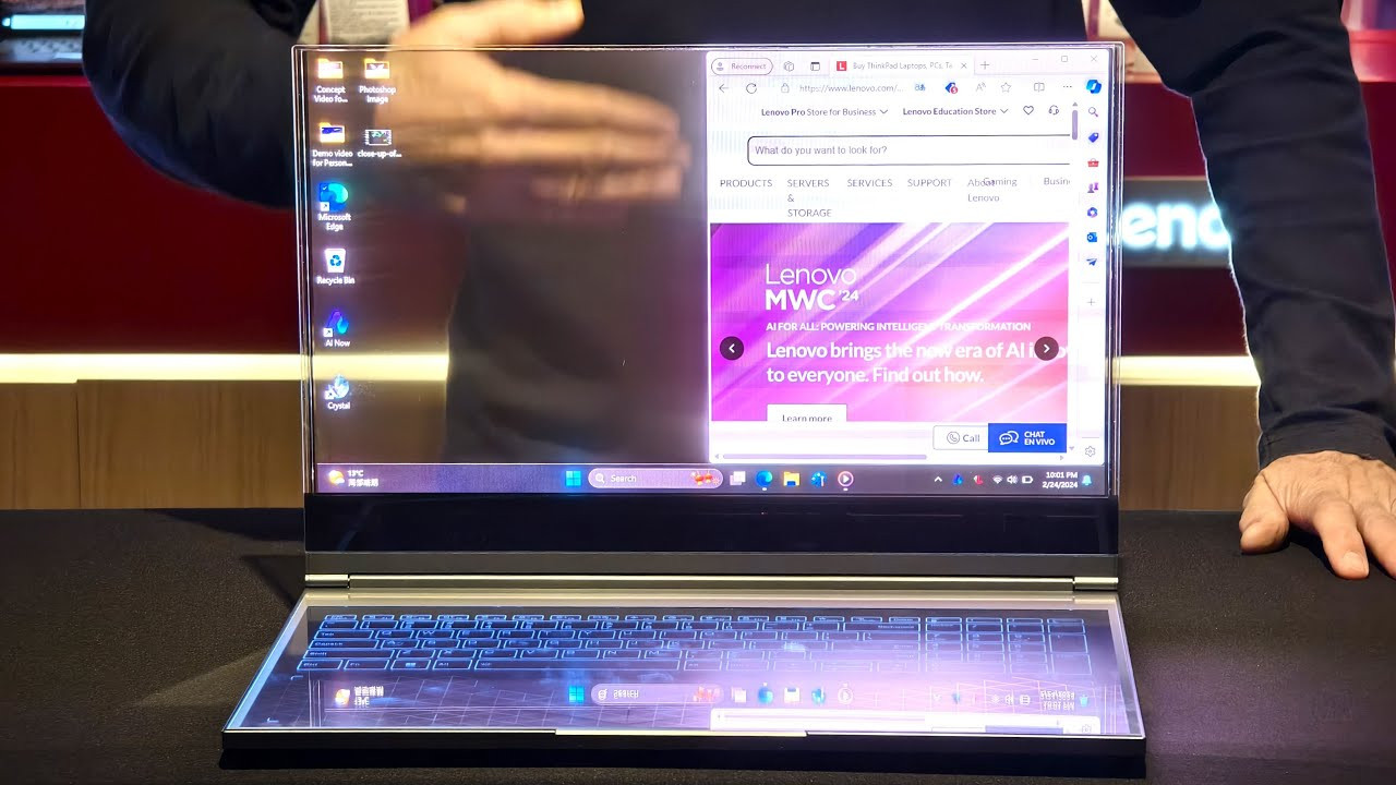 Lenovo Transparent Laptop