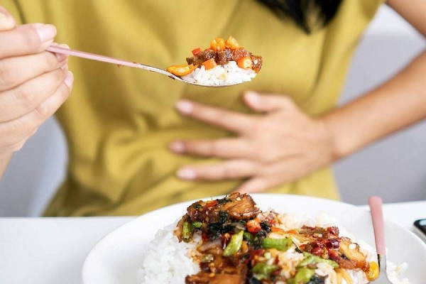 Eating food cooked by hand can also lead to indigestion