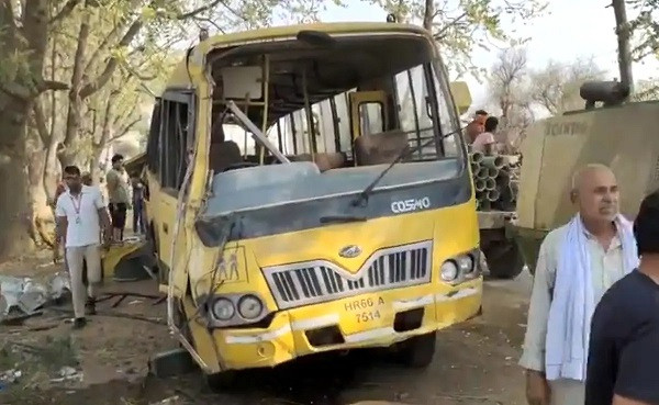 School bus accident in Haryana