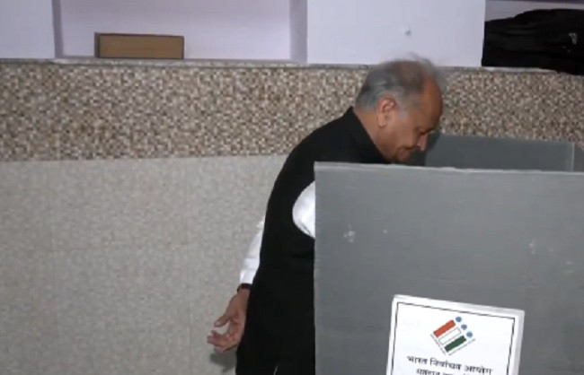 Ashok Gehlot voted with family (File Picture)