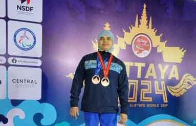 India's Sakina won two bronze medals at Para Powerlifting World Cup in Thailand