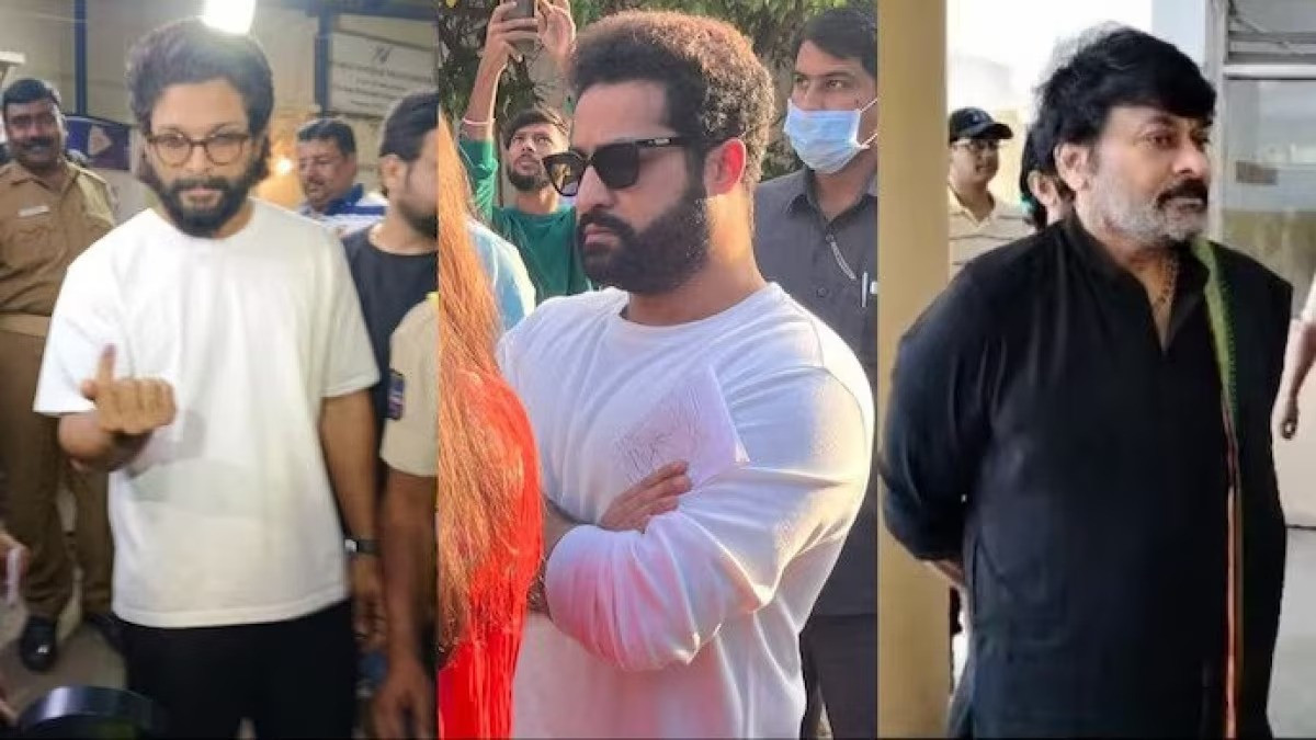 Allu Arjun and Jr. NTR voted in the morning after waiting in long queues