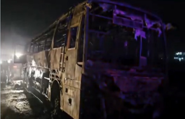 8 Dead in Nuh after bus catches fire