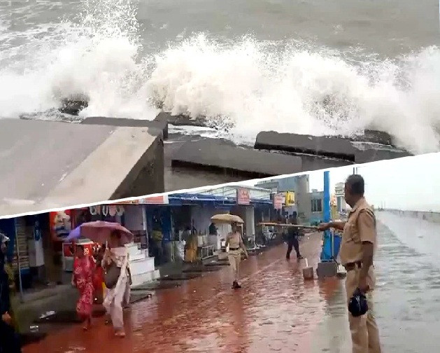 The police administration is struggling to remove the tourists from the sea