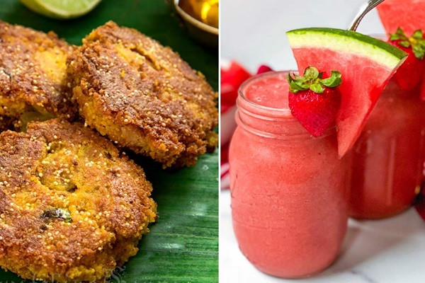 Summer snacks can be packed with pumpkin and watermelon smoothies!