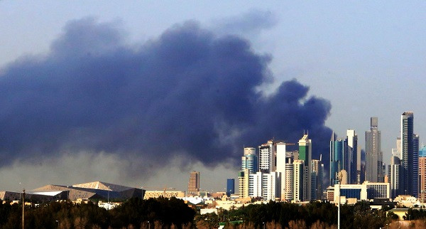 A devastating fire in a multi-storey building in Kuwait