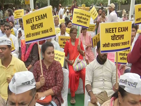 AAP's protest on NEET-UG issue