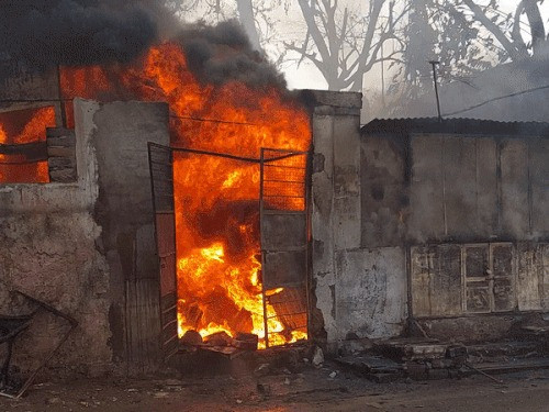 A fire broke out in a warehouse in Rajasthan's Jaipur