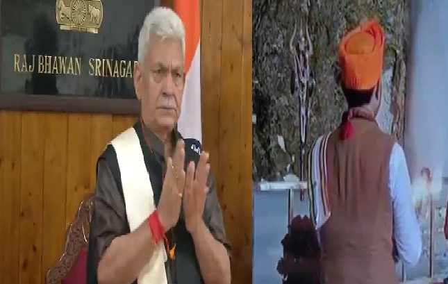 Annual Amarnath Yatra is coming up, Manoj Sinha performs the 'First Pooja' virtually