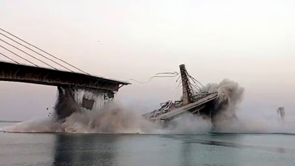 Construction bridge collapsed again in Bihar