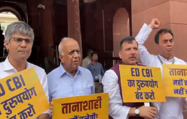 AAP protests against Kejriwal's arrest, accuses CBI of abuse
