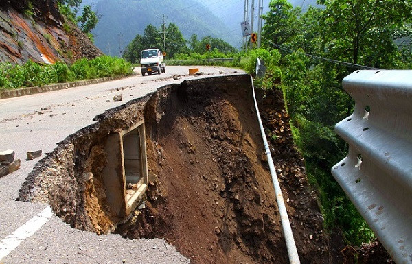 Collapsing on hill-paths in North Bengal,