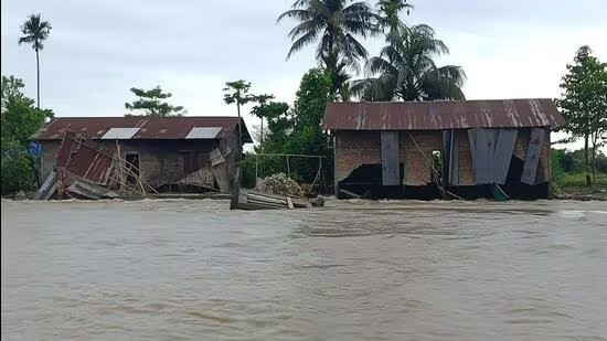 Severe flood situation in Assam