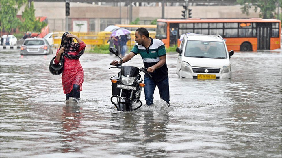 Delhi's JJ Colony flooded