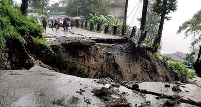 Sikkim is cut off from the rest of the country by road due to landslides