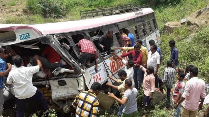 Bus accident in Telangana