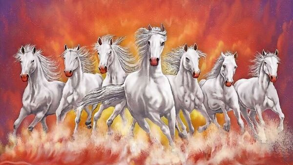 Vastu Tips with Seven Horses Picture