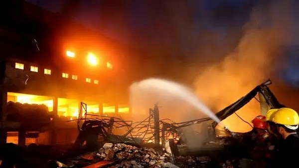 Garment factory fire in Jayanagar