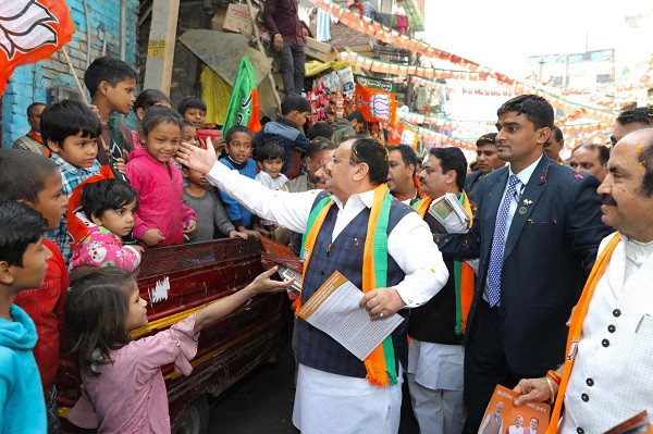 Door-to-door campaign of BJP in Dhalai district headquarters