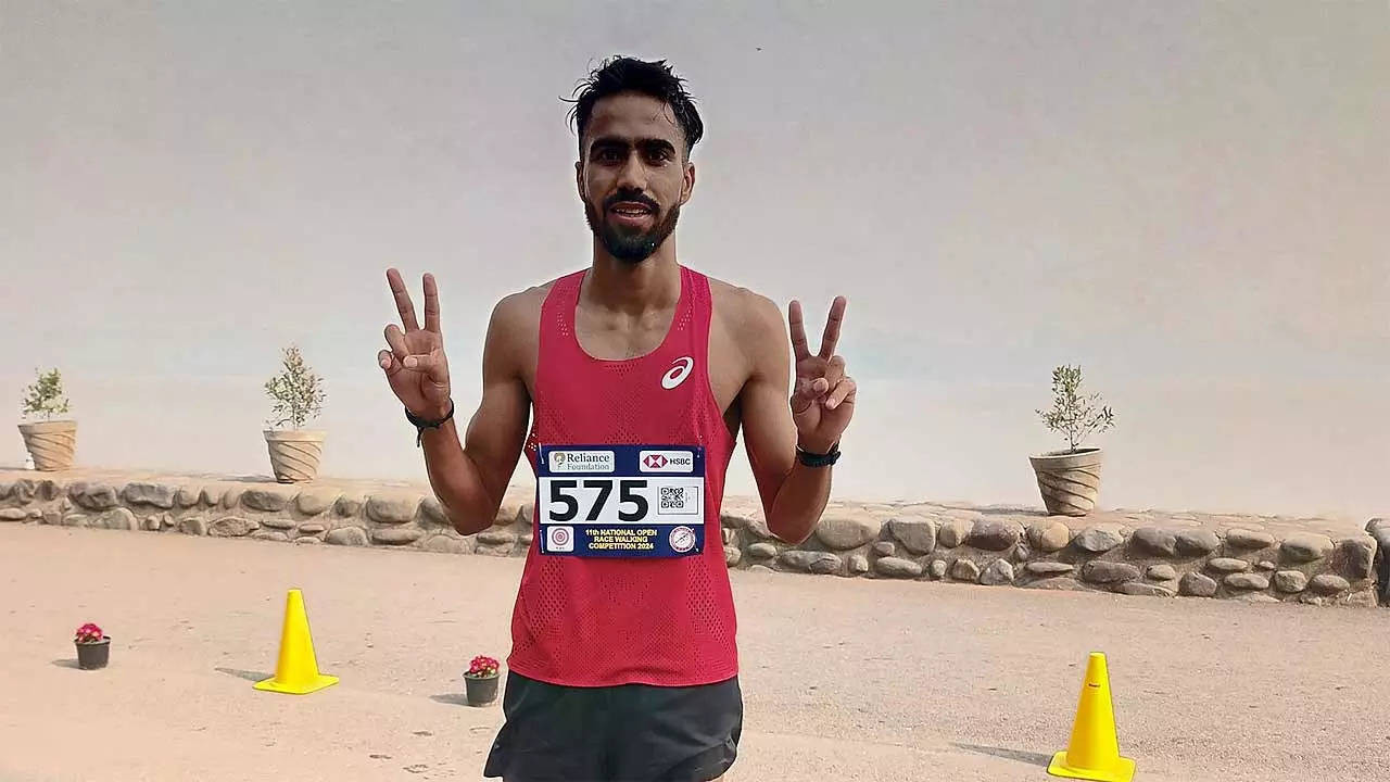 Indian national athlete Akshdeep Singh