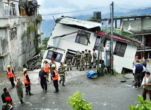 Earthquake in  Sikkim