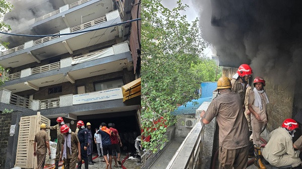 Factory fire in Delhi's Badli industrial area