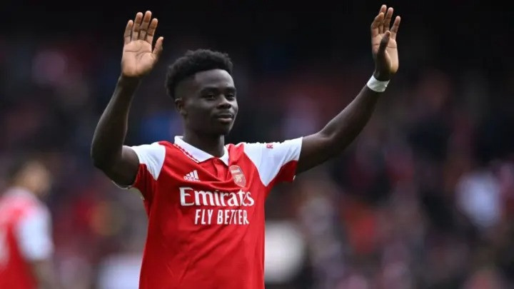 Arsenal winger Bukayo Saka