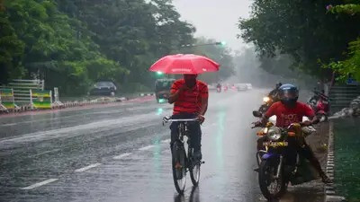 Cloudy sky with scattered rain