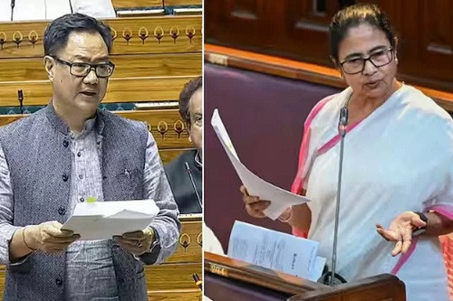 Kiren Rijiju  and Mamata (symbolic picture)