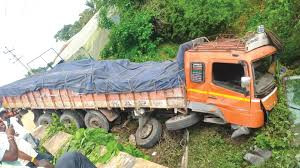 Andhra Pradesh lost control and the lorry fell into ditch