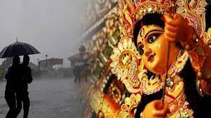 Durga Puja mandap disrupted by heavy rains in Ranchi